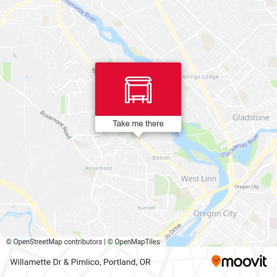 Willamette Dr & Pimlico map