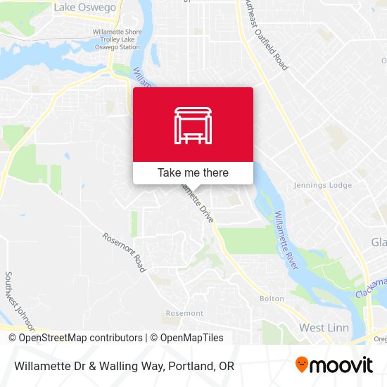 Willamette Dr & Walling Way map