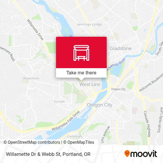 Willamette Dr & Webb St map