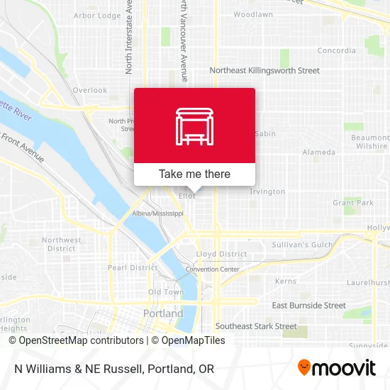 N Williams & NE Russell map
