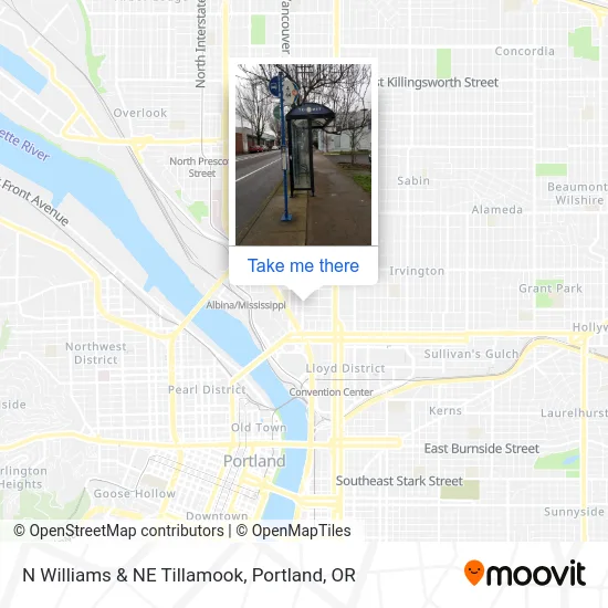 Mapa de N Williams & NE Tillamook
