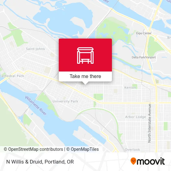 N Willis & Druid map