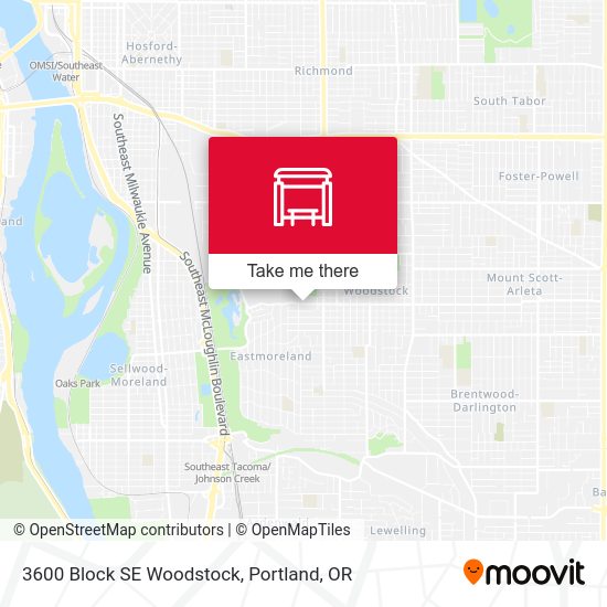 Mapa de 3600 Block SE Woodstock