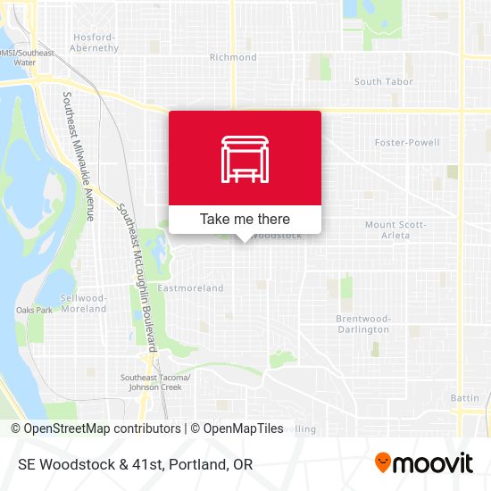 SE Woodstock & 41st map