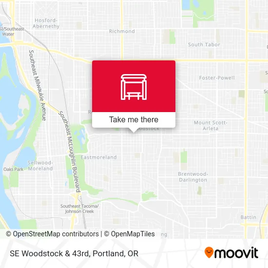 SE Woodstock & 43rd map
