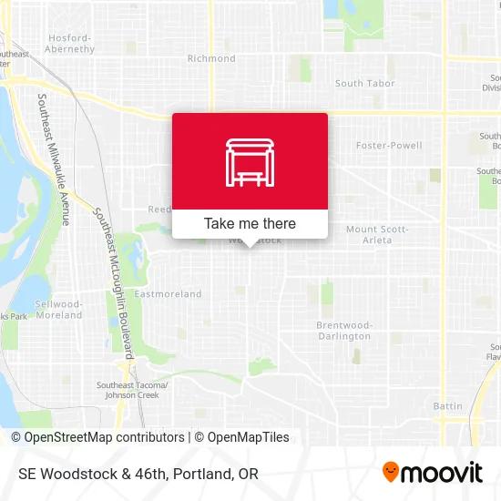 Mapa de SE Woodstock & 46th