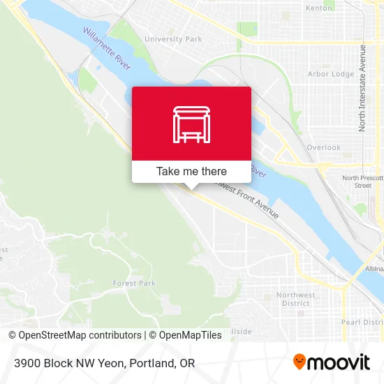 3900 Block NW Yeon map
