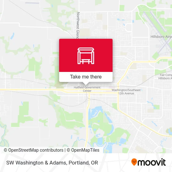Mapa de SW Washington & Adams