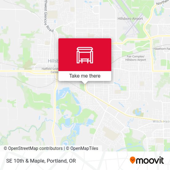 SE 10th & Maple map
