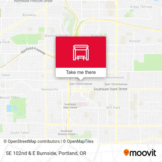 Mapa de SE 102nd & E Burnside