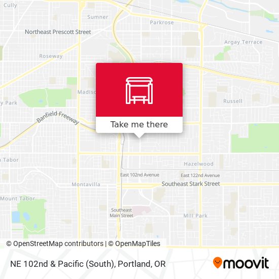 NE 102nd & Pacific (South) map