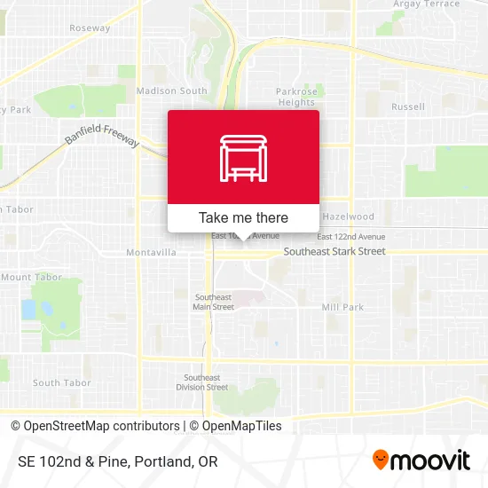 SE 102nd & Pine map