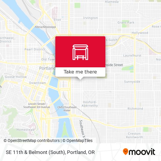 SE 11th & Belmont (South) map