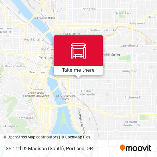 SE 11th & Madison (South) map