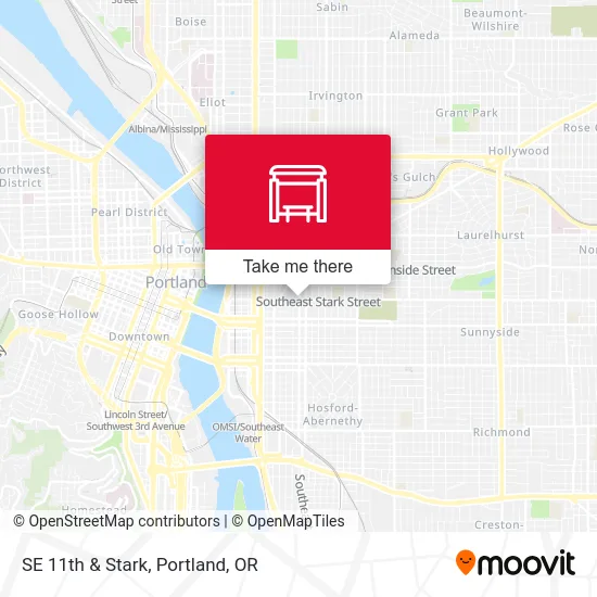 Mapa de SE 11th & Stark