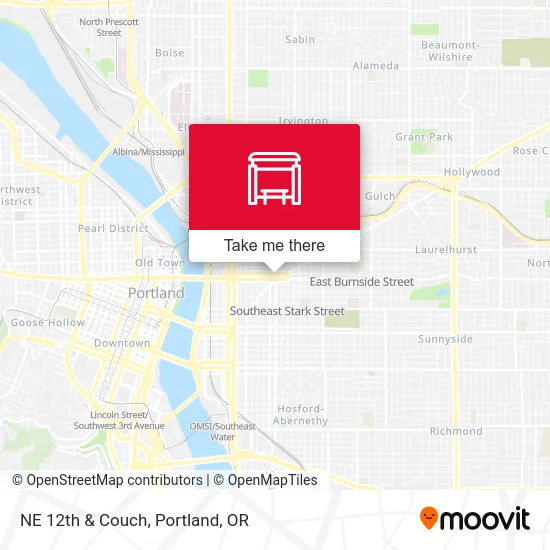 NE 12th & Couch map