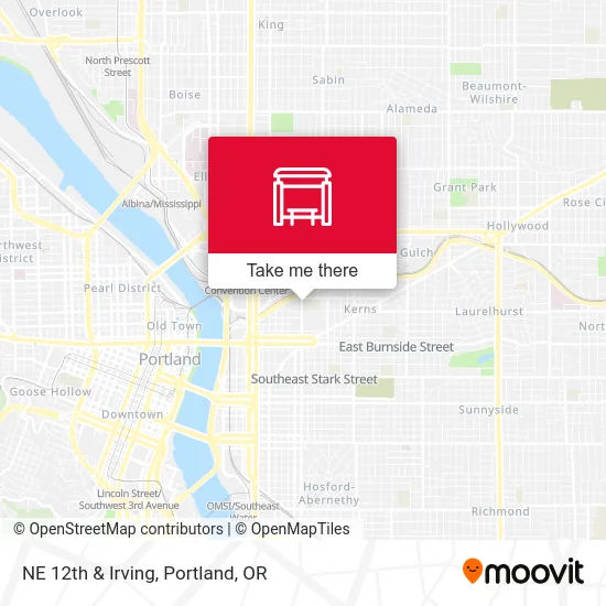 NE 12th & Irving map
