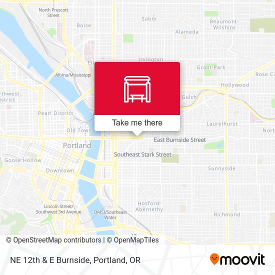 NE 12th & E Burnside map