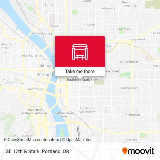 Mapa de SE 12th & Stark