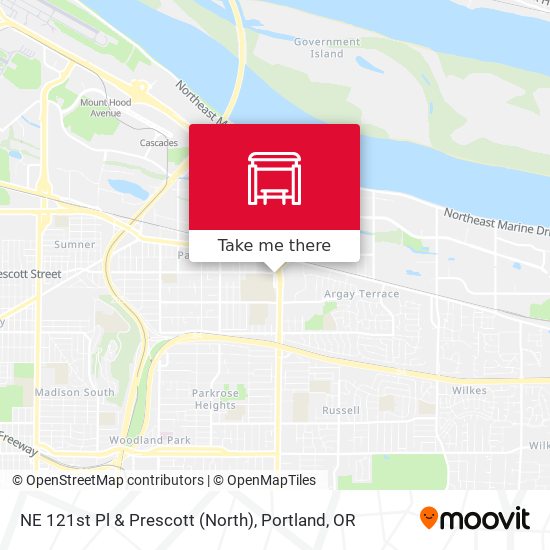 NE 121st Pl & Prescott (North) map