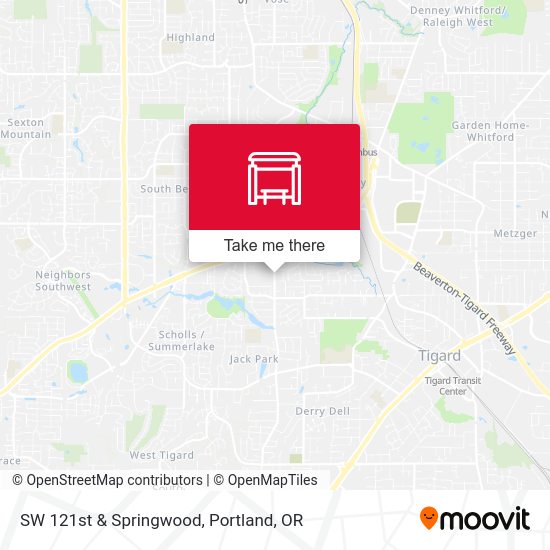 SW 121st & Springwood map