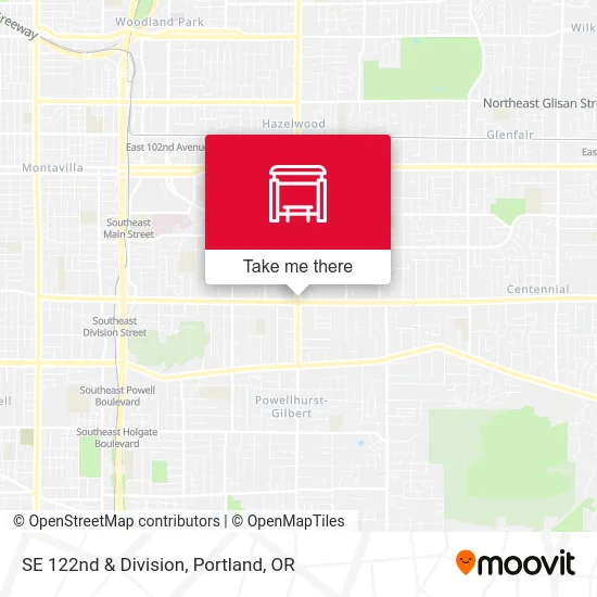 SE 122nd & Division map