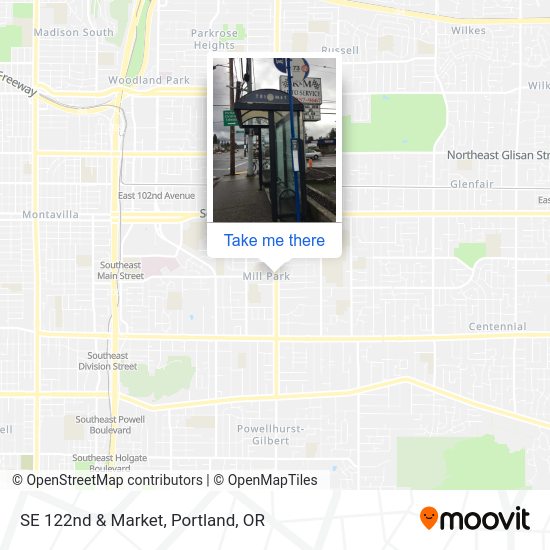 Mapa de SE 122nd & Market