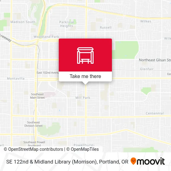 Mapa de SE 122nd & Midland Library (Morrison)