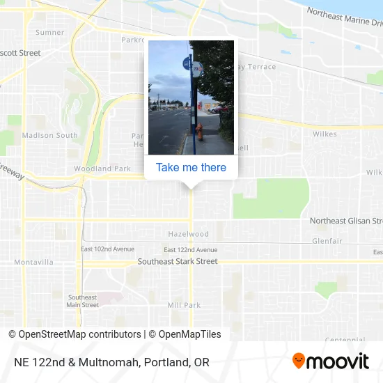 NE 122nd & Multnomah map