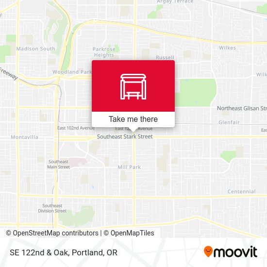 SE 122nd & Oak map