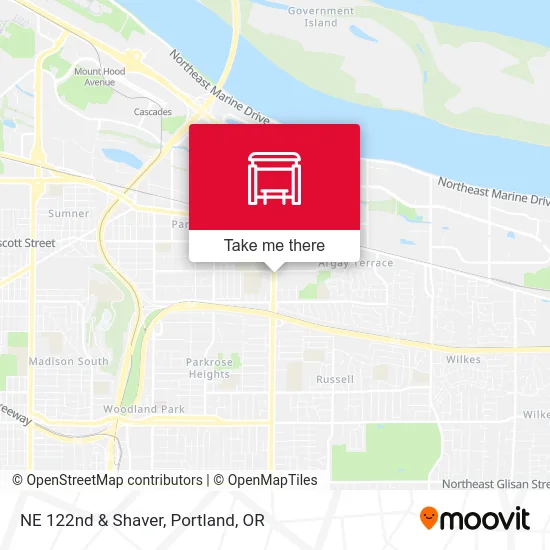 NE 122nd & Shaver map