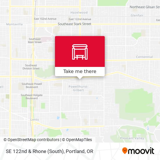 SE 122nd & Rhone (South) map