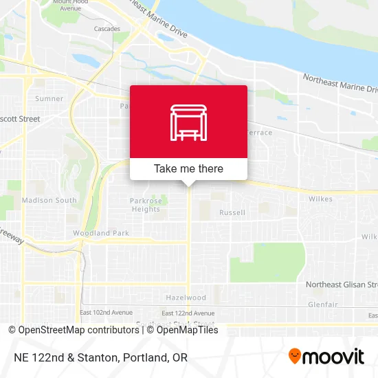 NE 122nd & Stanton map