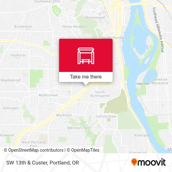 SW 13th & Custer map