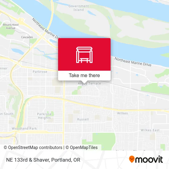 NE 133rd & Shaver map