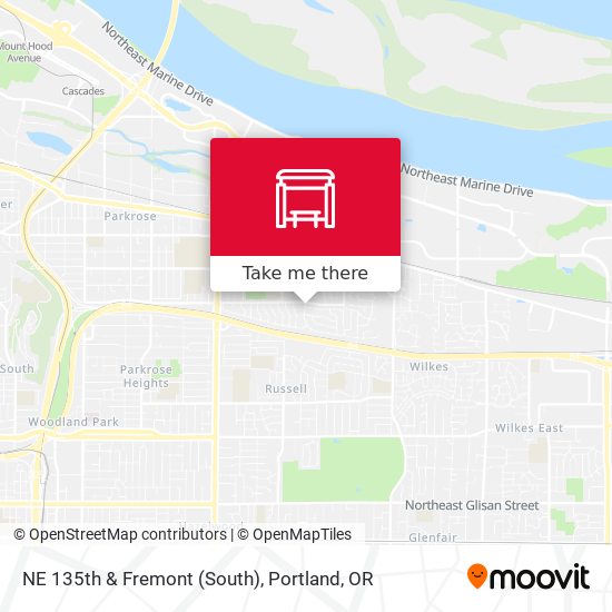 NE 135th & Fremont (South) map