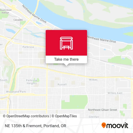 NE 135th & Fremont map