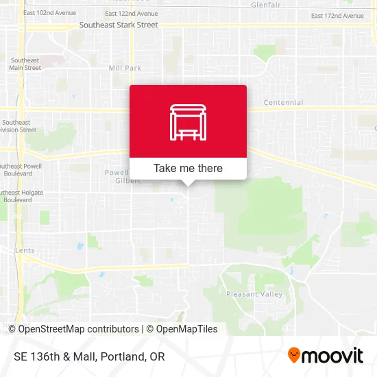 SE 136th & Mall map