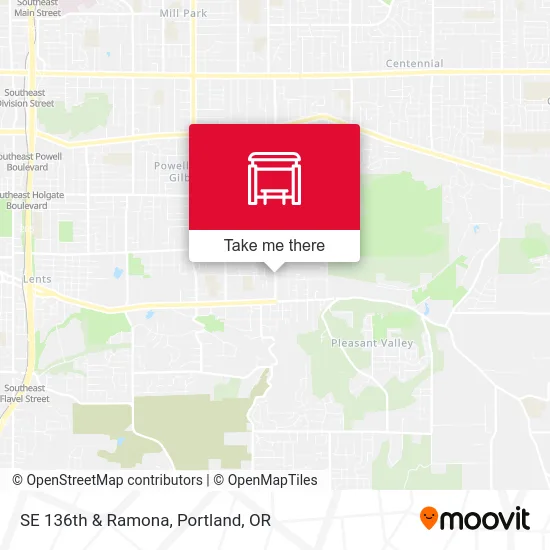SE 136th & Ramona map