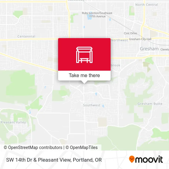 SW 14th Dr & Pleasant View map