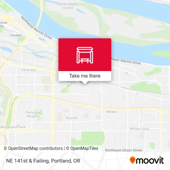 NE 141st & Failing map