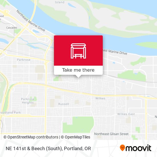 NE 141st & Beech (South) map