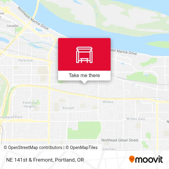 NE 141st & Fremont map