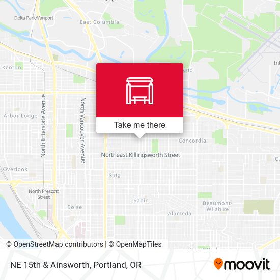 Mapa de NE 15th & Ainsworth