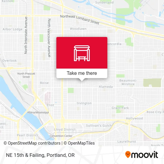 NE 15th & Failing map