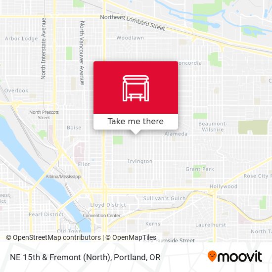 NE 15th & Fremont (North) map