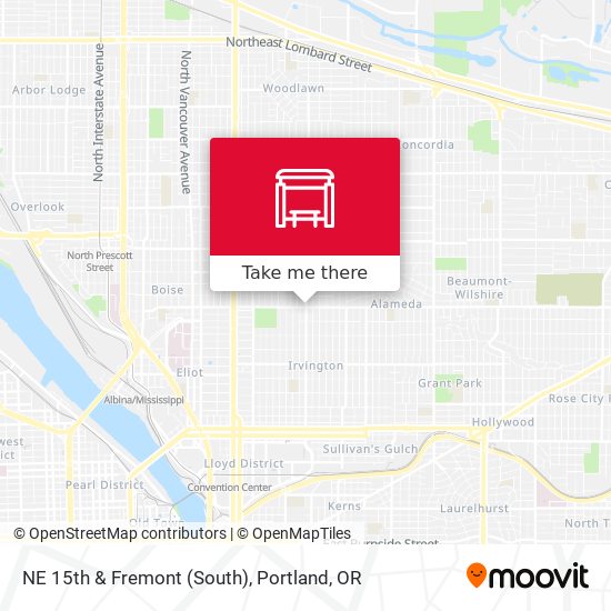 NE 15th & Fremont (South) map