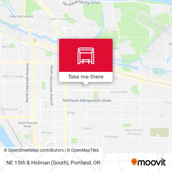 NE 15th & Holman (South) map