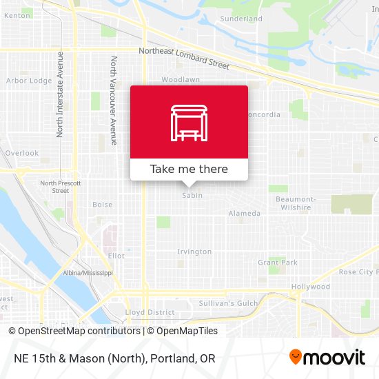 NE 15th & Mason (North) map