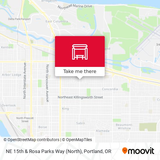 Mapa de NE 15th & Rosa Parks Way (North)